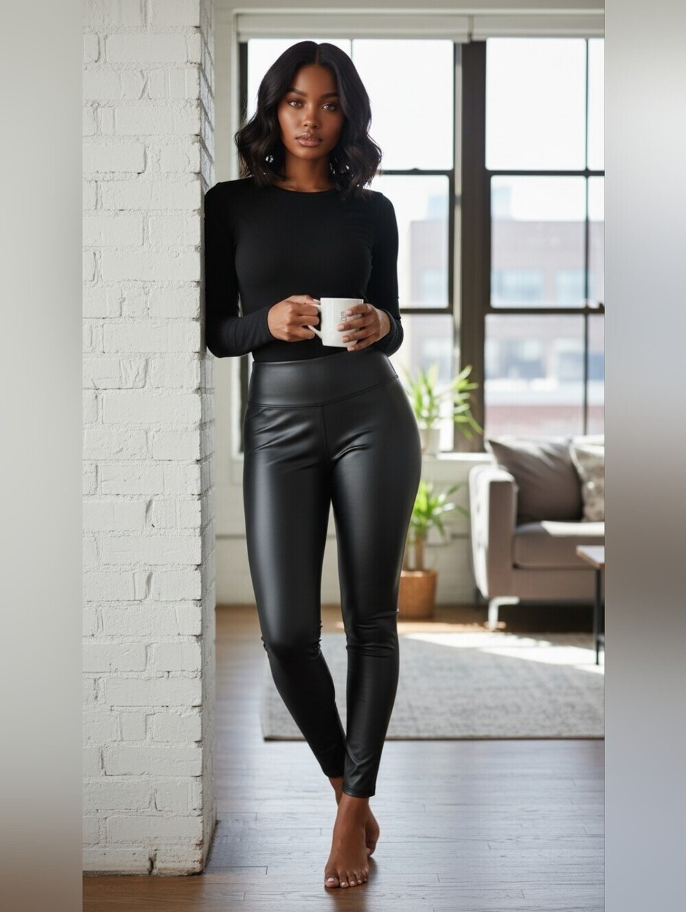 SPANX Black Performance Leggings with Elastic Waistband